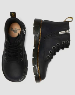 Boots Raffe en cuir Junior in Noir