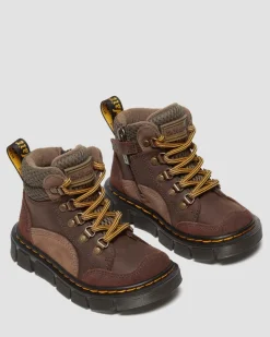 Boots Raffe en daim et cuir pour tout-petit in Marron Foncé