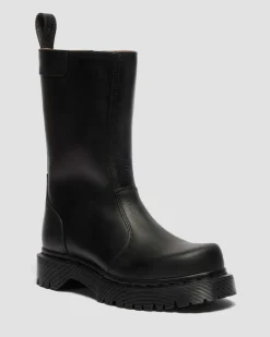 Boots Rejena en cuir Old Harness in Noir