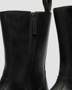 Boots Rejena en cuir Old Harness in Noir