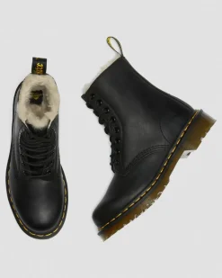 Boots 1460 Serena Doublées de Fourrure Synthétique in Noir