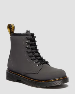 BOOTS 1460 SERENA DOUBLÉES DE FOURRURE SYNTHÉTIQUE JUNIOR in Gris