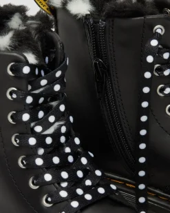 Boots 1460 Serena en Cuir Doublées de Fourrure Synthétique Junior in Noir