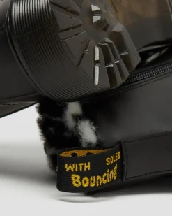 Boots 1460 Serena en Cuir Doublées de Fourrure Synthétique Junior in Noir