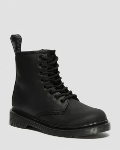 Boots 1460 Serena en cuir fourrées Junior in Noir