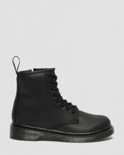 Boots 1460 Serena en cuir fourrées Junior in Noir