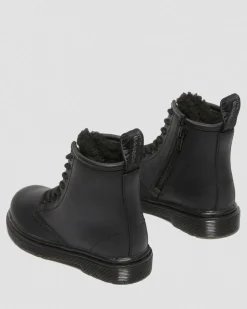 Boots 1460 Serena en cuir fourrées pour tout-petit in Noir