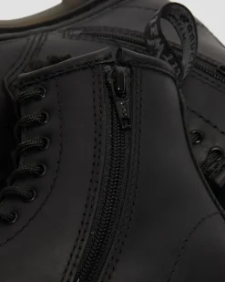 Boots 1460 Serena en cuir fourrées pour tout-petit in Noir