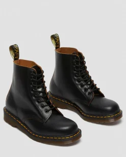 Boots 1460 Vintage en cuir Quilon in Noir