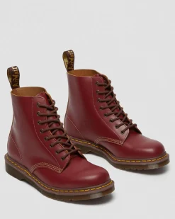 Boots 1460 Vintage en cuir Quilon in Rouge