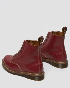 Boots 1460 Vintage en cuir Quilon in Rouge