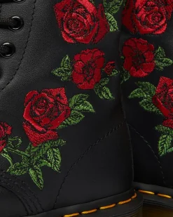 Boots 1460 Vonda Floral Rose en cuir à lacets in Noir