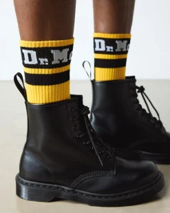 Chaussettes Athletic Logo en coton biologique mélangé in Jaune