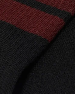 Chaussettes Athletic Logo en coton biologique mélangé in Noir
