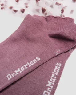 Chaussettes courtes Heart Mesh en coton biologique mélangé in Rose Poudré