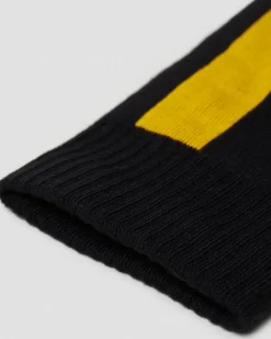 Chaussettes Double Doc en coton biologique mélangé in Noir