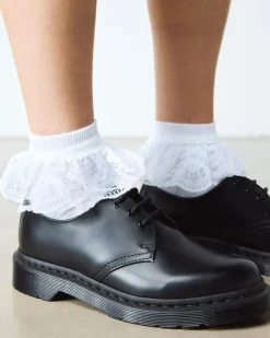 Chaussettes en coton biologique Frill in Blanc