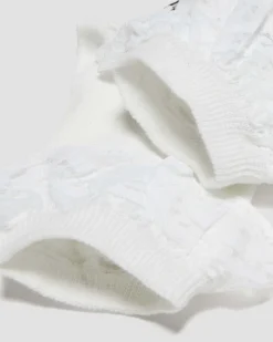 Chaussettes en coton biologique Frill in Blanc