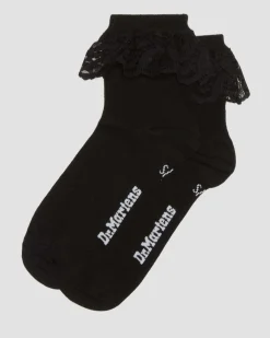 Chaussettes en coton biologique Frill in Noir