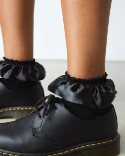 Chaussettes Frill en coton biologique mélangé in Noir