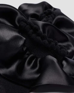 Chaussettes Frill en coton biologique mélangé in Noir
