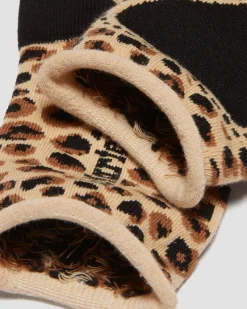 Chaussettes Leopard Heart en coton mélangé in Camel Clair