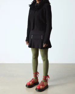 CHAUSSURES BALLERINES BUZZ EN CUIR in Rouge