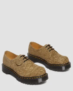 Chaussures 1461 Bex Made in England en daim gaufré in Savannah Tan
