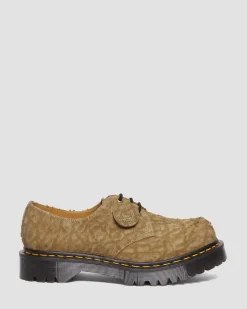 Chaussures 1461 Bex Made in England en daim gaufré in Savannah Tan