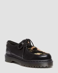 Chaussures Bex Zeffir en cuir Hair-On à 3 œillets in Noir