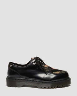 Chaussures Bex Zeffir en cuir Hair-On à 3 œillets in Noir