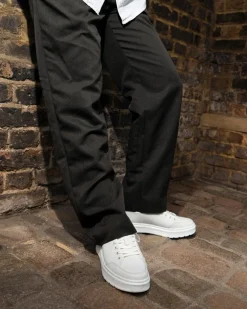 Chaussures Brookline en cuir nappa in Blanc Cassé