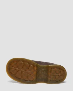 Chaussures Buzz en cuir Flower Grizzly à 5 œillets in Marron Foncé
