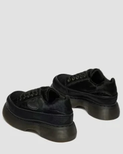 Chaussures Buzz en cuir Hair On à 5 œillets in Noir