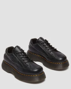Chaussures Buzz en cuir Milled Nappa à 5 œillets in Noir