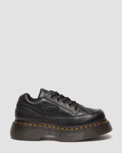 Chaussures Buzz en cuir Milled Nappa à 5 œillets in Noir