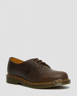 Chaussures 1461 en cuir Crazy Horse in Marron