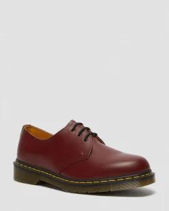Chaussures 1461 en cuir Smooth in Rouge Cherry Red