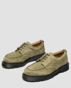 Chaussures Lowell en cuir Hair On à bout mocassin in Olive Vert