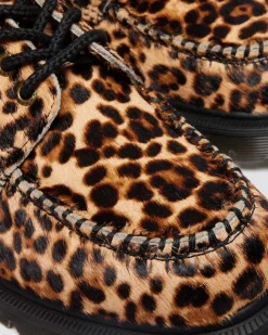 CHAUSSURES LOWELL À IMPRIMÉ LÉOPARD ET À BOUT MOCASSIN in Léopard