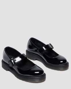Chaussures Mariel II en cuir Patent Lamper à boucles et brides in Noir