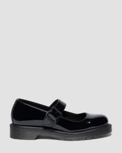 Chaussures Mariel II en cuir Patent Lamper à boucles et brides in Noir