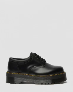 Chaussures plateformes Quad 8053 en cuir in Noir