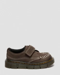 Chaussures Raffe en Tumbled Nubuck à brides pour tout-petit in Marron Foncé