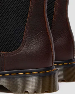 Chelsea boots en cuir Grizzly et fourrure synthétique in Marron Foncé