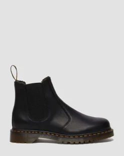 Chelsea boots en cuir Grizzly et fourrure synthétique in Noir
