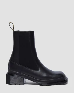 Chelsea boots en cuir Maybole à bout carré in Noir