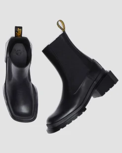 Chelsea boots en cuir Maybole à bout carré in Noir