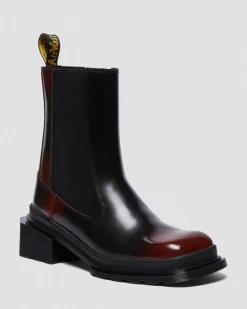 Chelsea boots en cuir Maybole à bout carré in Noir