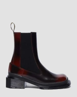 Chelsea boots en cuir Maybole à bout carré in Noir